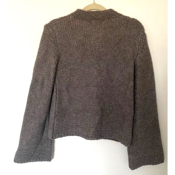 Anthropologie Elsamanda Sweater Brown Long Sleeve Knit Cardigan Sz M - Picture 3 of 12